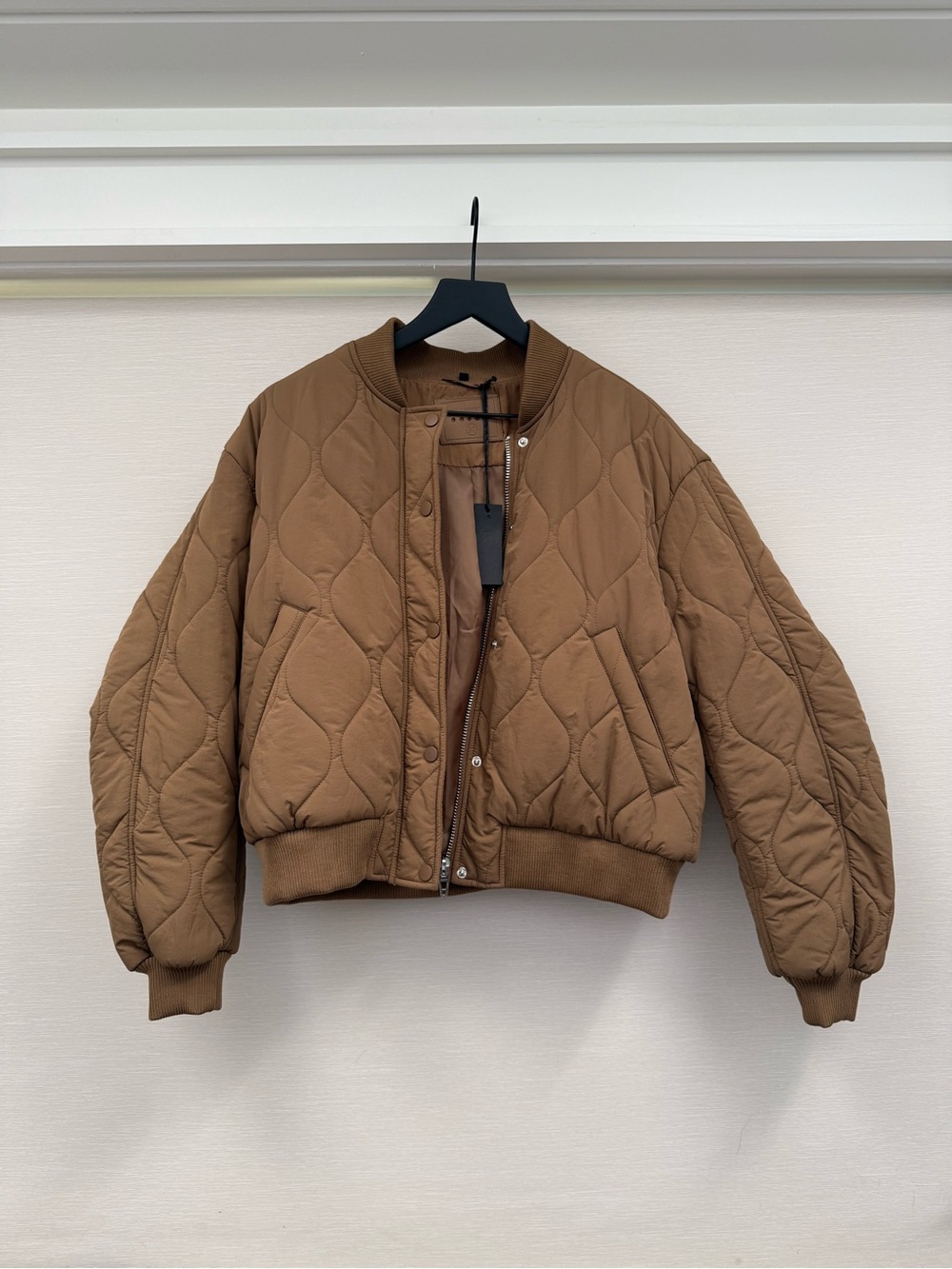 BlankNYC Quilted Bomber Jacket - Brown